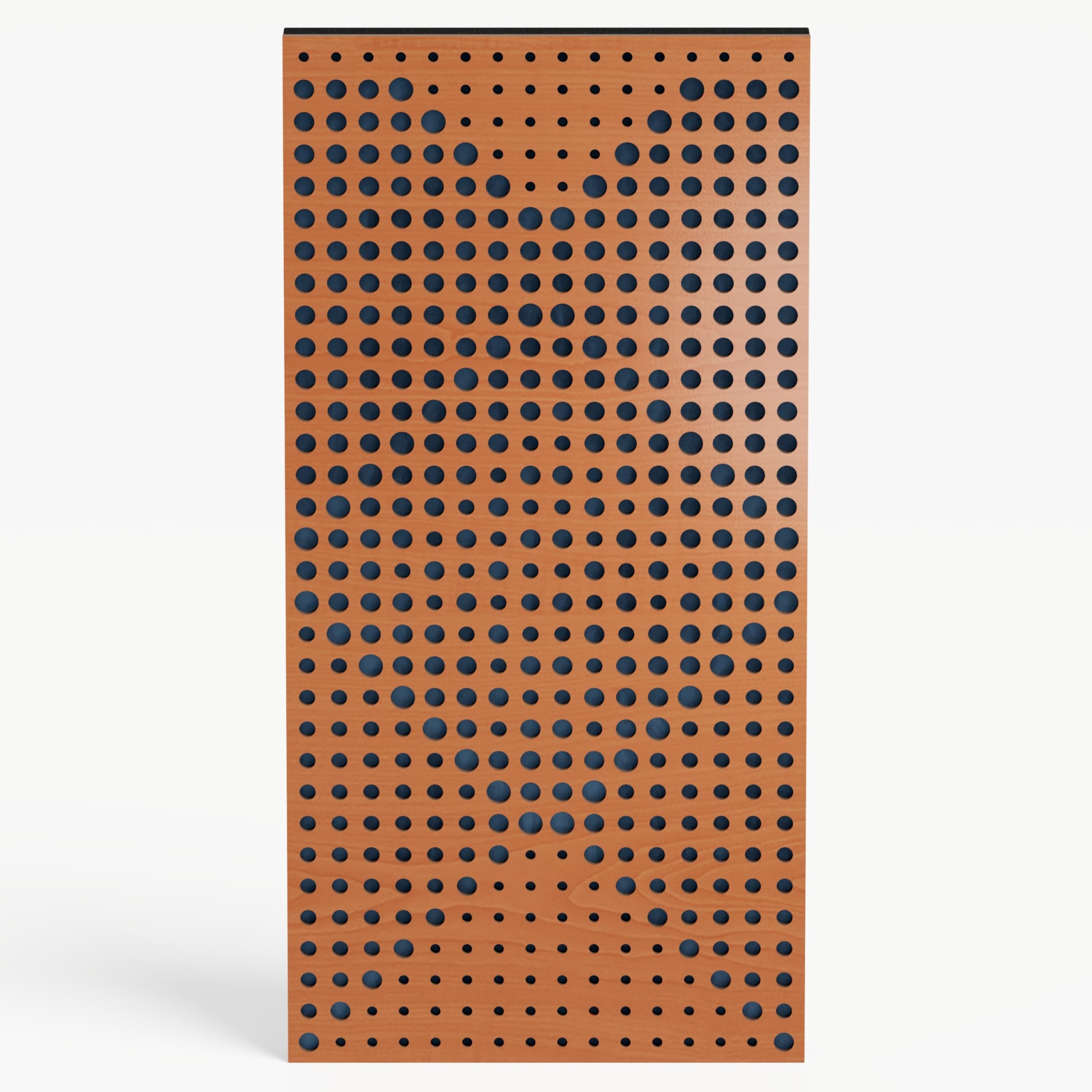 Set di 4 pannelli acustici decorativi stretti con tessuto vellutato | 50x25cm | Controllo del rumore e riduzione dell'eco | Assorbimento e diffusione sonora | [WILDS-F -Ciliegio | Blu]