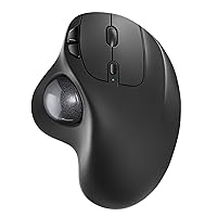 Nulea M501 Mouse Trackball senza fili, mouse ergonomico ricaricabile