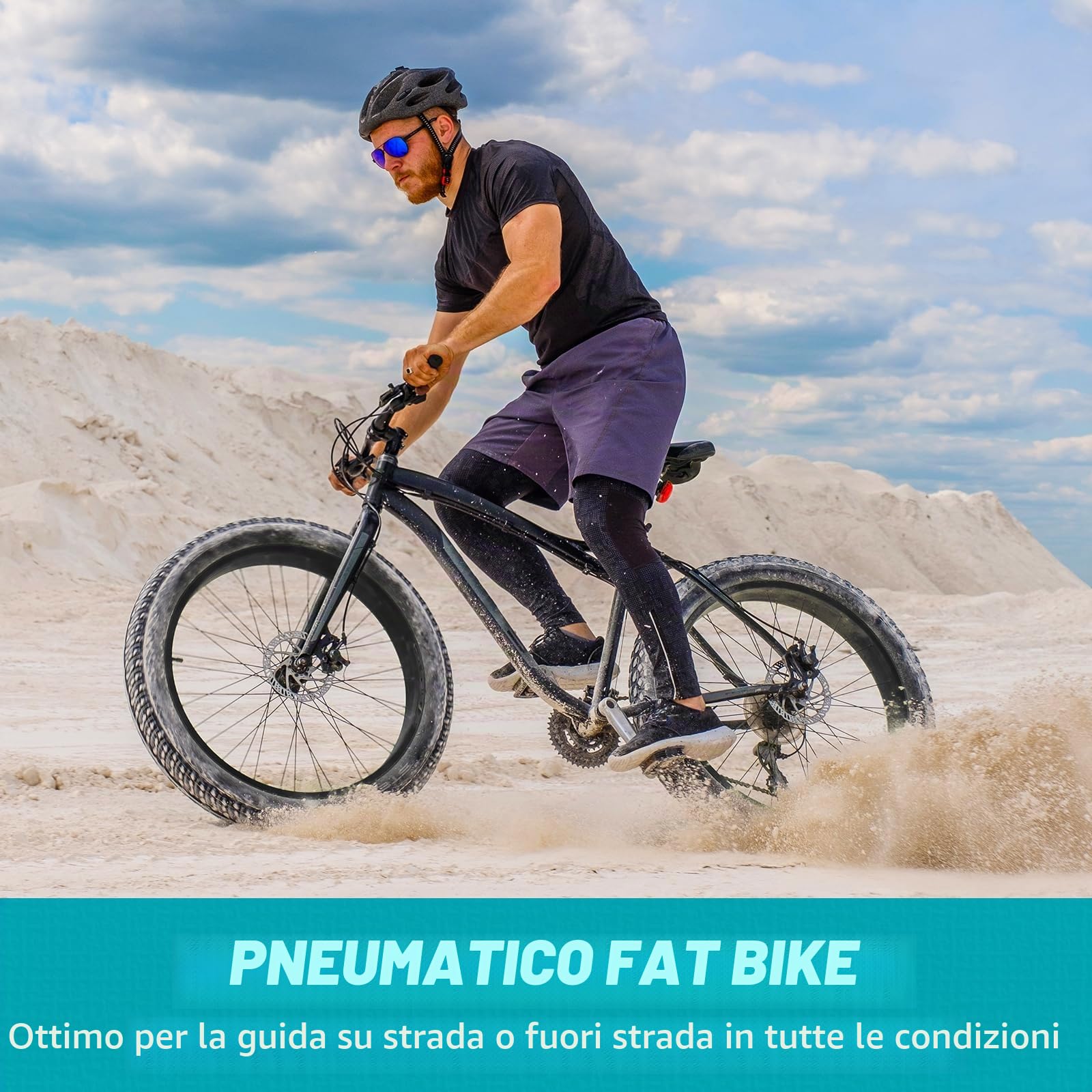 ZUKKA E Bike - Pneumatico per bicicletta 26 x 3,0, resistente alle alte prestazioni, per mountain bike, mountain bike, colore nero