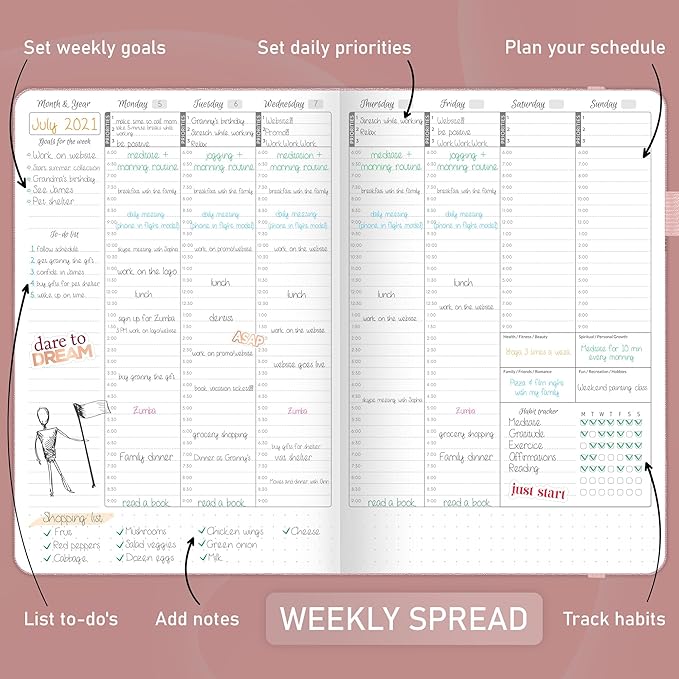 Plan Your Days with This Rose Gold Weekly Planner!