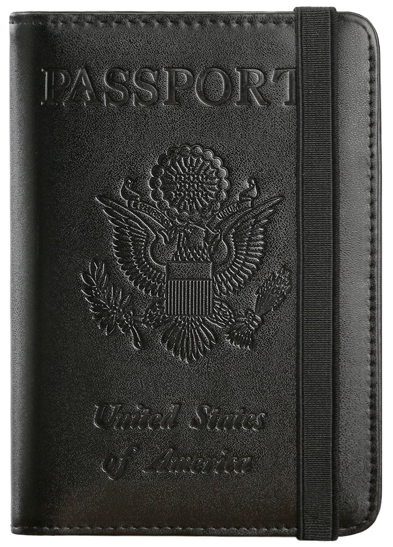 Passport Holder Cover Wallet Travel Essentials RFID Blocking Leather Card Case International Must Haves Travel Accessories for Women Men(101#Black)