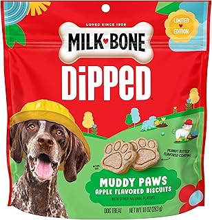 Milk-Bone Dipped Muddy Paws Dog Biscuits, 10 Oz. Bag
