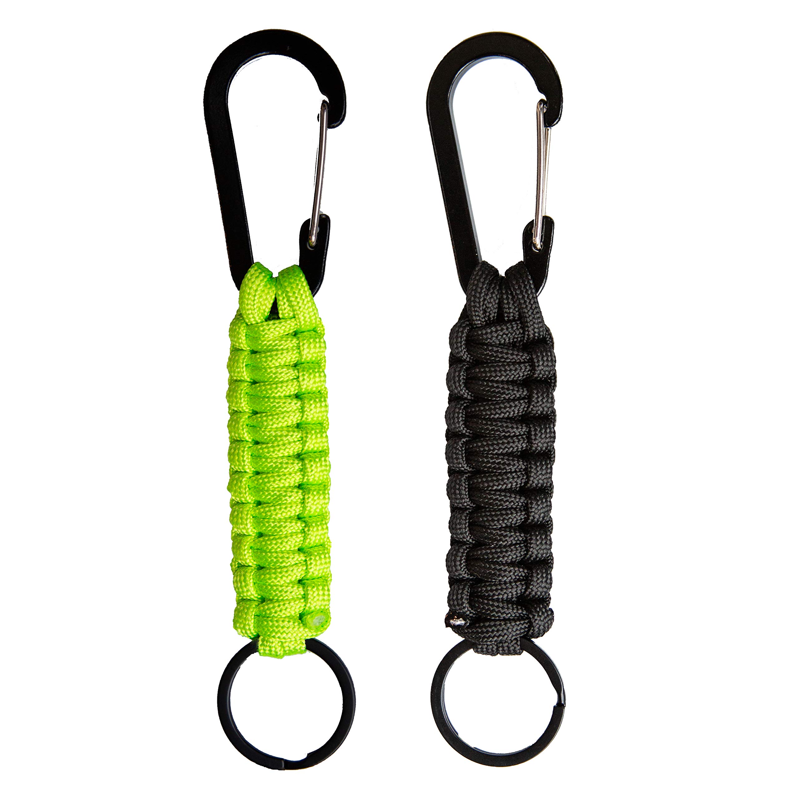 C and C Adventures Paracord Lanyard Keychain with Carabiner Hook and Key ring