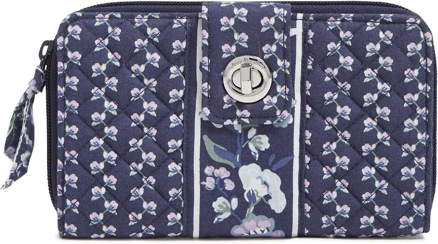 Cotton Turnlock Wallet With Rfid Protection