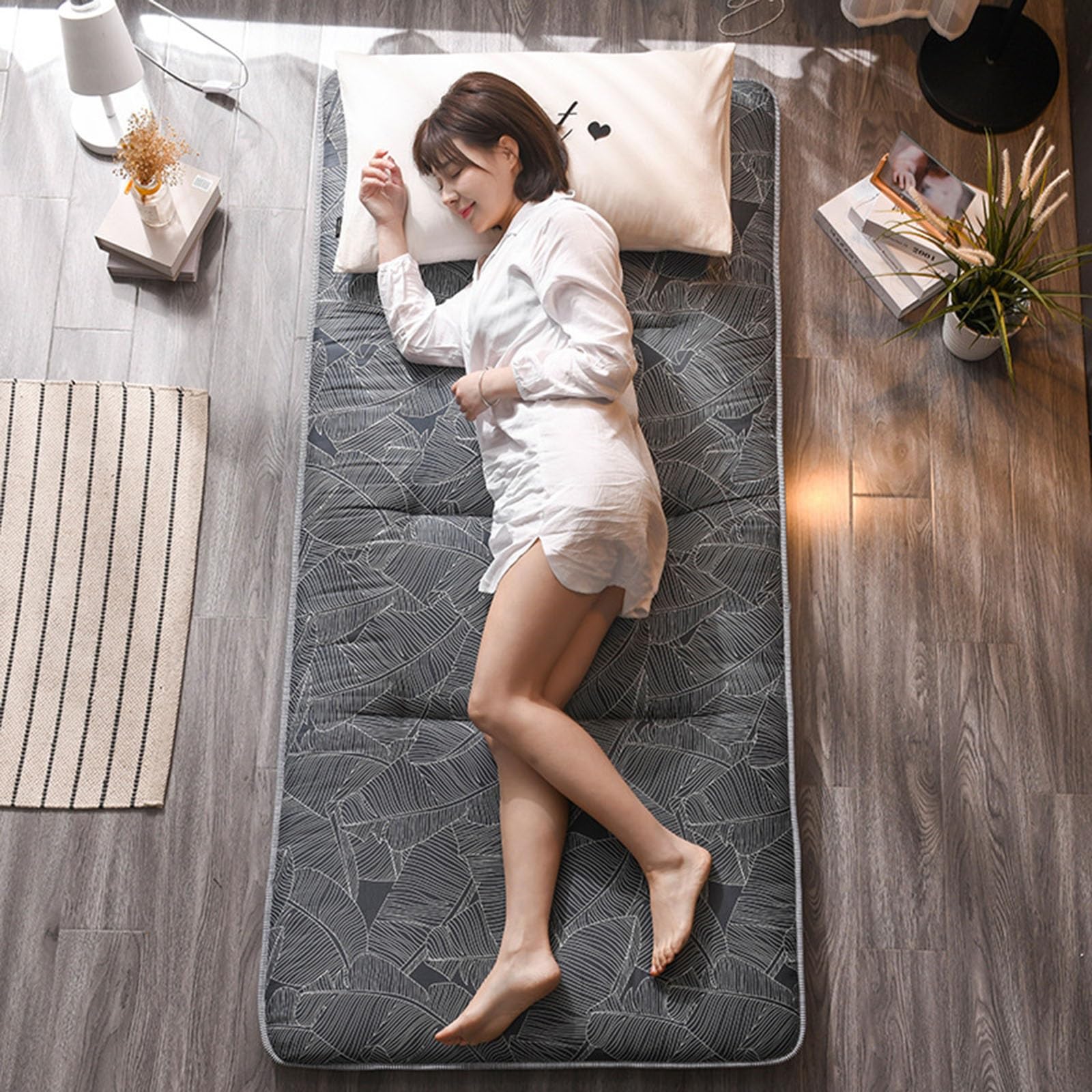 Japanese Tatami Roll Mat Foldable Queen Mattress - Mattresses, Thicken Floor Mattress Soft Folding Portable Mattress Double Single Japanese Futons