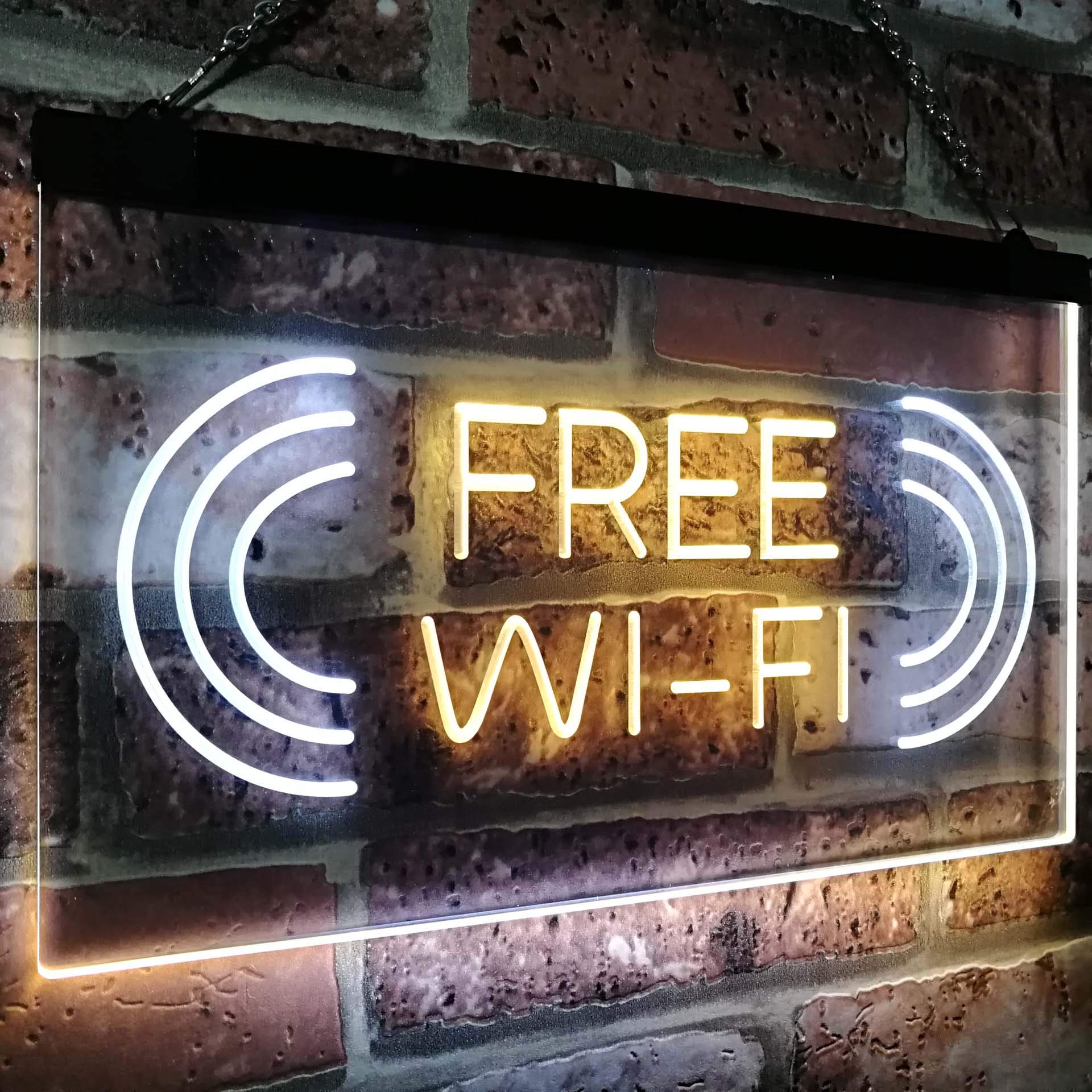 Amazon | Free WIFI Display Dual Color LED看板 ネオン