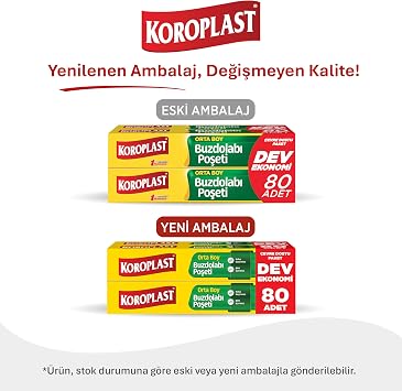Orta Boy Buzdolabı Poşeti Dev Ekonomi 80’li, Yeni Ekonomik Buzdolabı Poşeti Orta Boy 24x35 cm, BPA İçermez, Sızdırmaz Saklama Torbası, Meyve, Sebze, Yemek, Et, Tavuk, Gıda Saklama Torbası