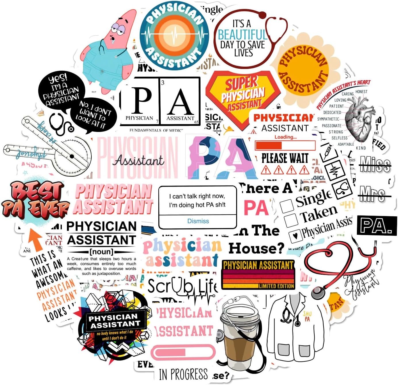 Physician Assistant Stickers