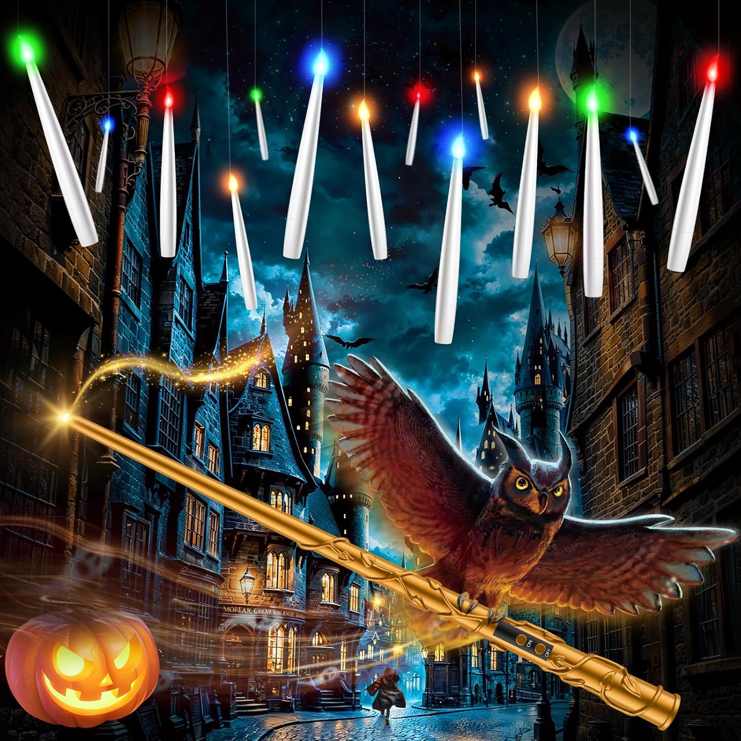 TLPUHU Floating Candles 18 Pcs with Magic Wand Remote