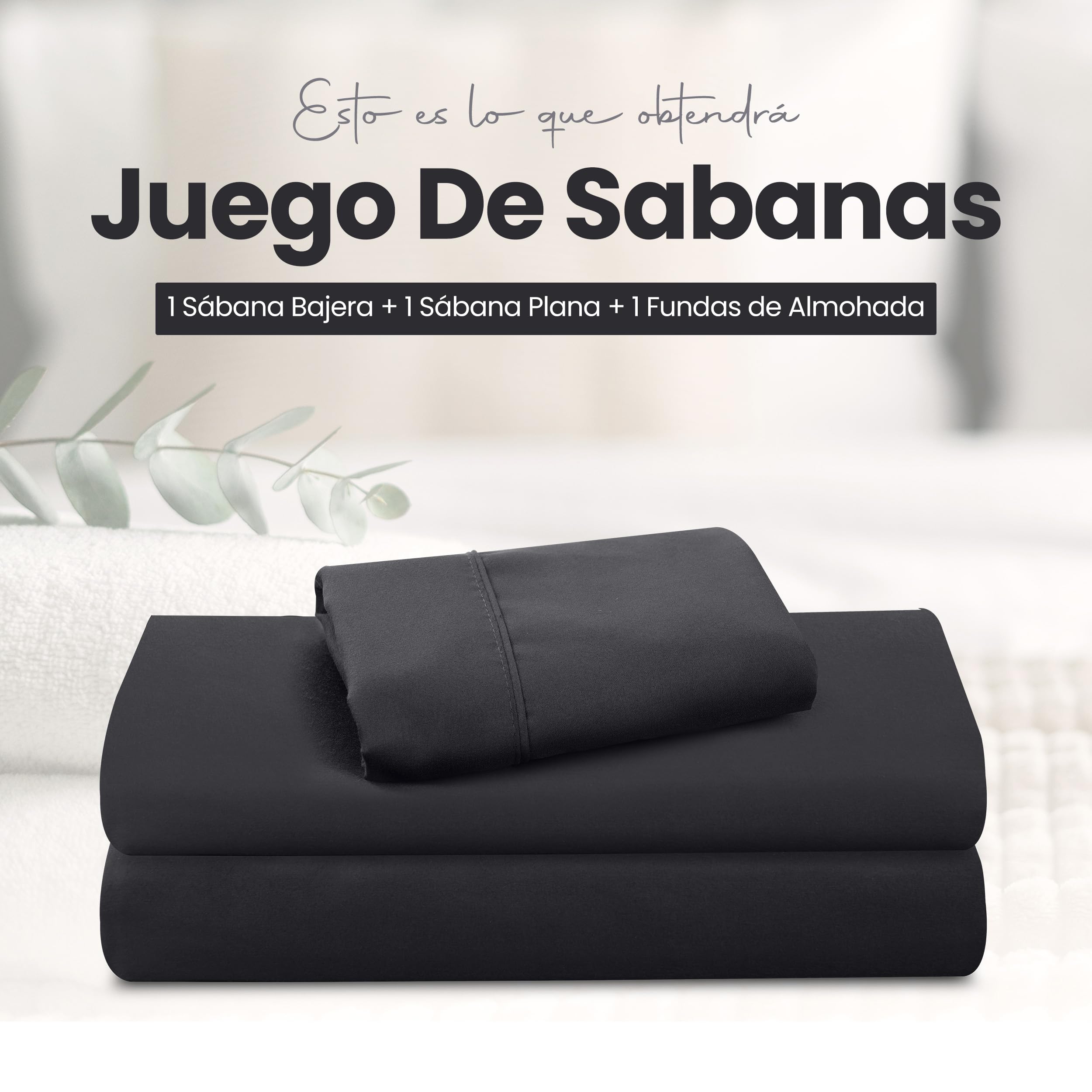 Utopia Bedding Juego de Sabanas 4 Piezas 135x190 - Poliéster Microfibra Cepillada - Oeko-Tex Certificado - Sábana Bajera, Sábana Plana y 2 Fundas de Almohada 50x75 (Cama 135, Gris) — view 151