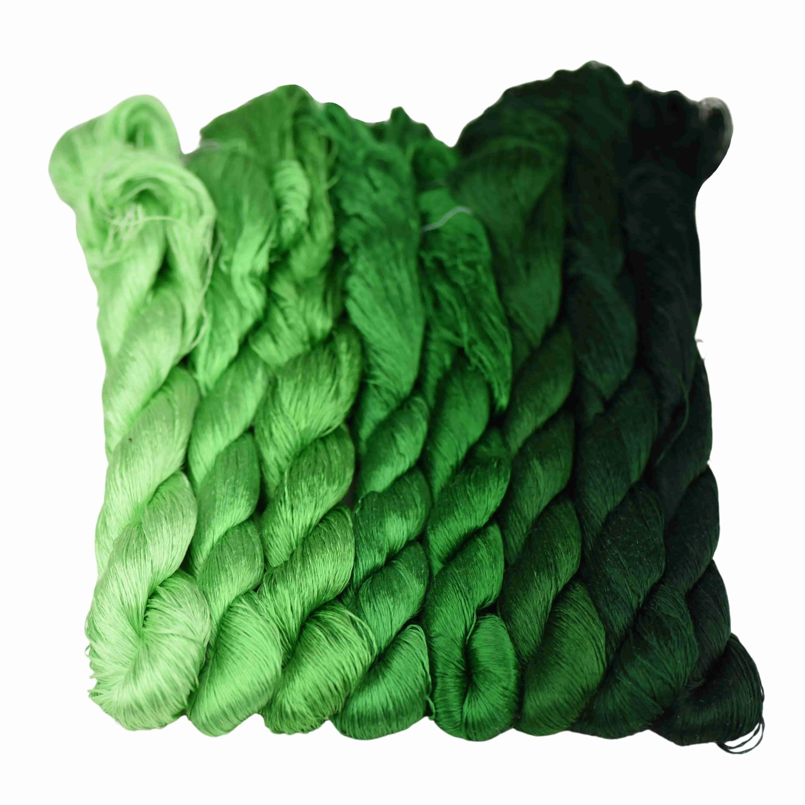 MINGGUXIUYI Natural 100% Silk Thread, Handmade Embroidery Thread, Silk Embroidery Thread 880 Metres, 8 Colors (103)