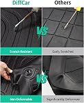 for Honda Accord Floor Mats 2008 2009 2010 2011 2012 (Gas Only), All-Weather TPE Car Accessories for 8th Accord Sedan (Not Fit Coupe), Interior Rubber Car Floor Mat & Trunk Liner, Black Rugs