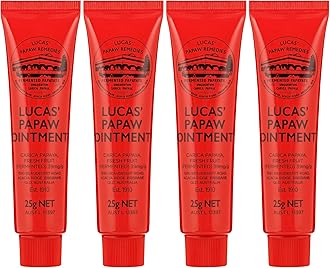Lucas’ Papaw Ointment – 25g Tubes (Pack of 4) – Multi-Purpose Topical Balm for Skin Relief – Imported from Australia