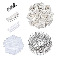 Vista 24 de CQRobot JST EL 4.5 mm de paso 2 pines conector electrónico IC macho, enchufes hembra carcasa y kit de terminales de crimpado en T macho/hembra. 50