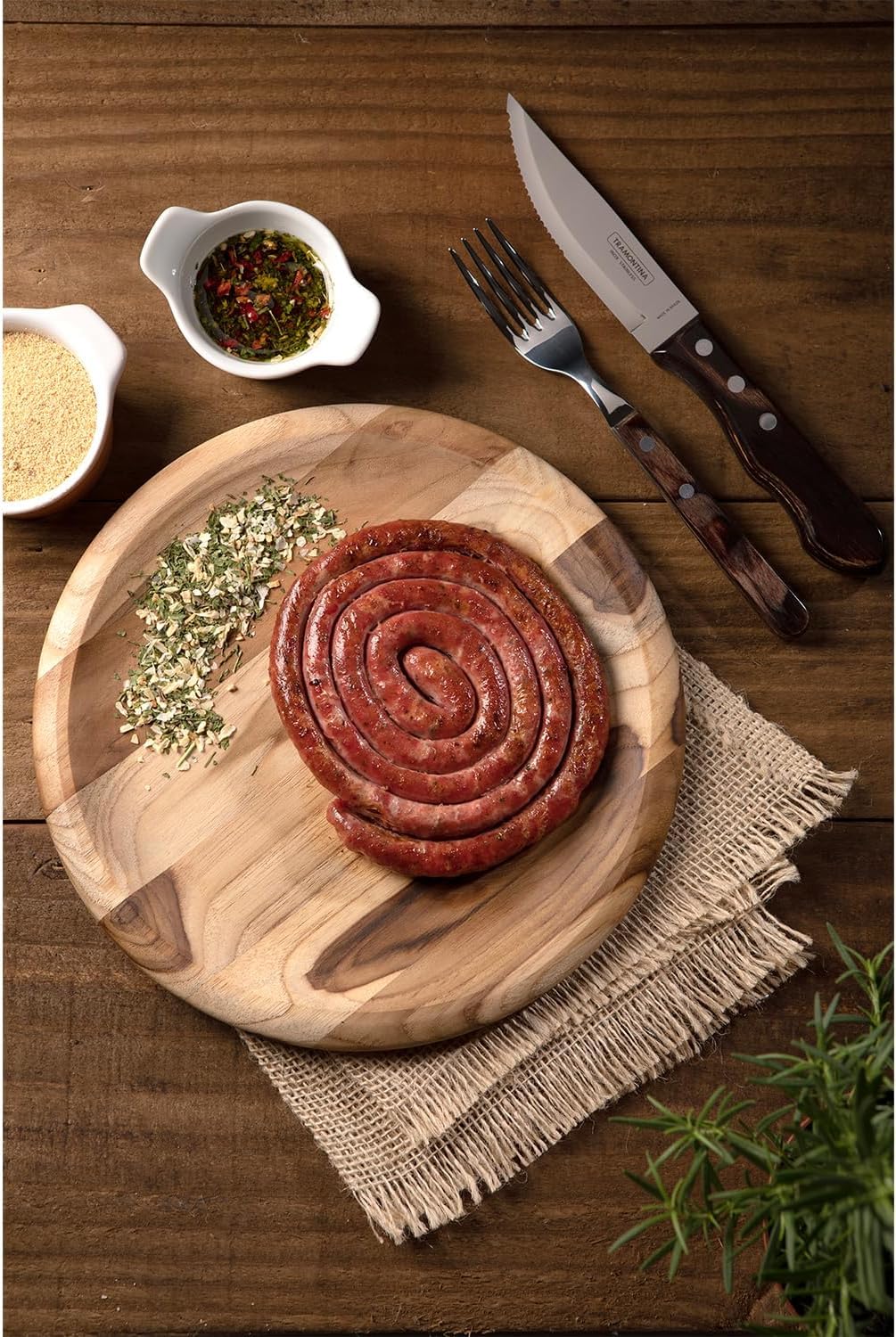 Tramontina - Couteaux à steak Jumbo. 6pcs inox et bois.