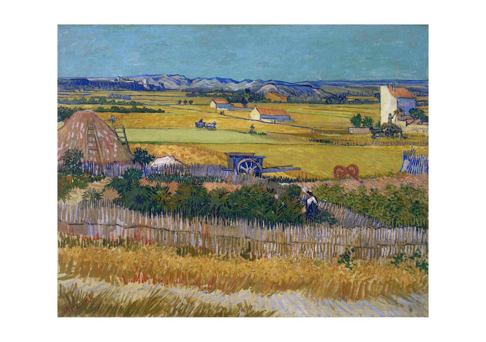 Affiche Harvest Landscape Van Gogh grand format semi-gloss