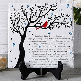 WOODEXPE Sympathy Plaque Sympathy Gift Memorial Gifts with Wooden Stand A Limb Has Fallen