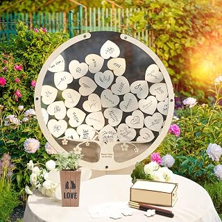 Wedding Guest Book Alternative with Pen, Rustic Boho Guest Book Wedding Reception, Wooden Guest Book Tree of Life for Memorial Service, Unique Wedding Keepsake Ideas