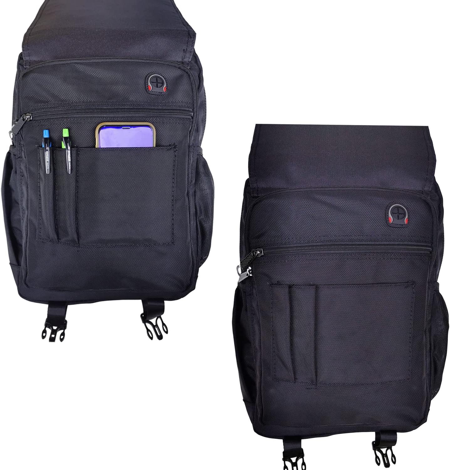Large Sling Bag Laptop Backpack Cross Body Messenger Bag Shoulder Travel Rucksack (C- Black) - Image 3