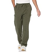 Amazon Essentials Pantaloni Tuta Cargo in Pile con Orlo Aperto Uomo