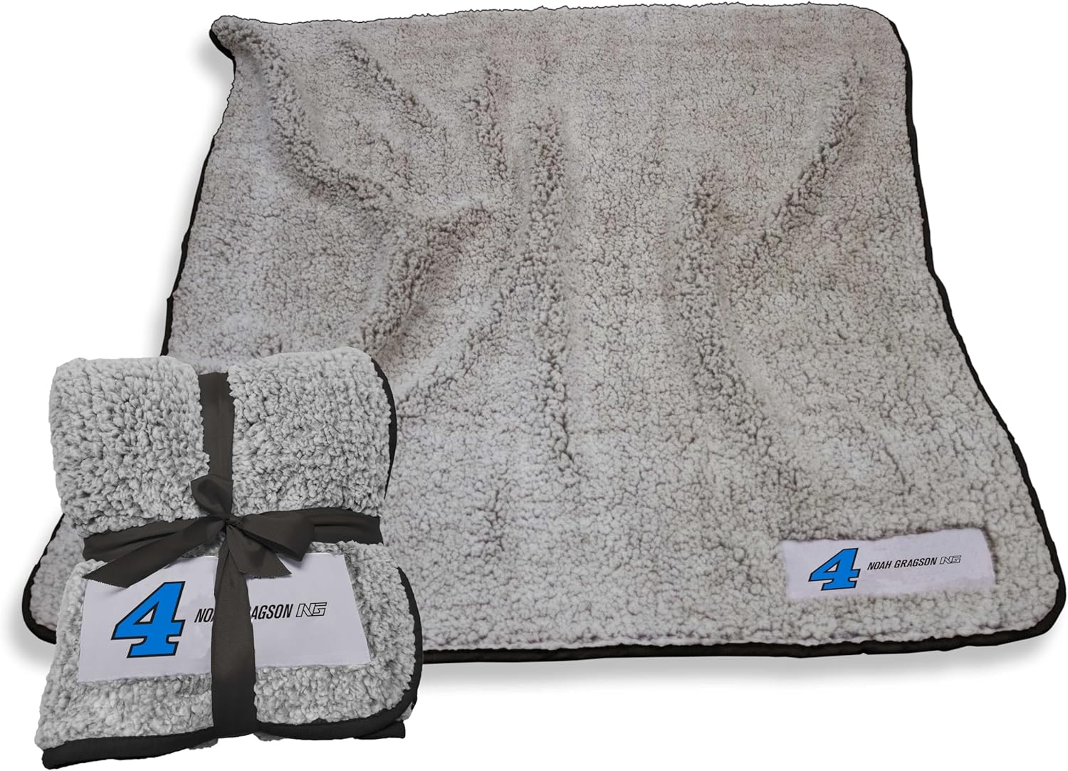 Logo Brands NASCAR Frosty Fleece Blanket – 50" x 60" | Color Trim | Fleece Material |Woven Patch