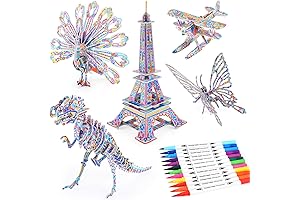3D Creative Craft Coloring Puzzle Set: Educational Fun for Ages 6-12
