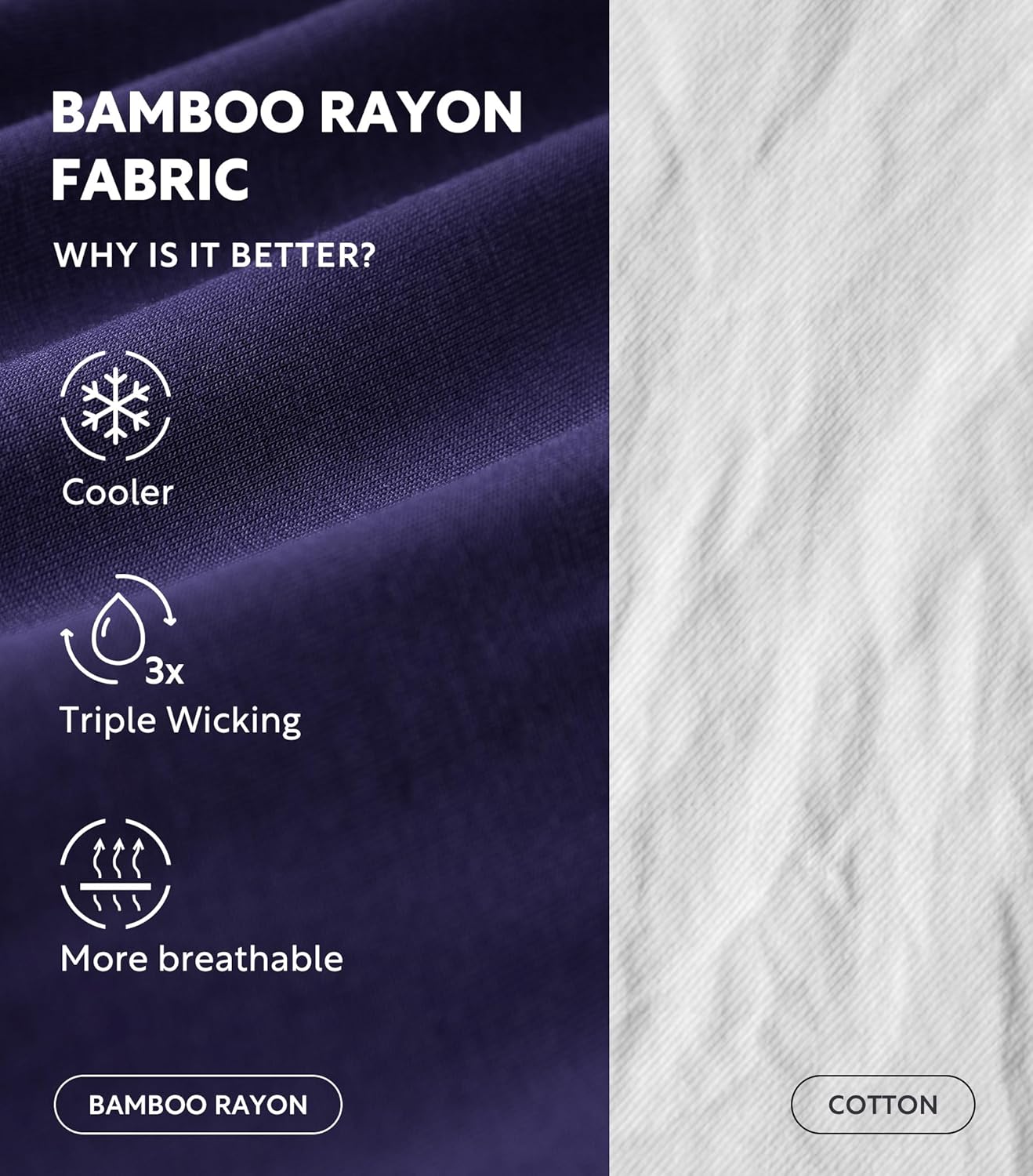 DAVID ARCHY Mens Pajama Shorts Bamboo Rayon Sleep Shorts Soft Comfy Breathable Lounge Pants with Pockets 2 Pack - Image 2