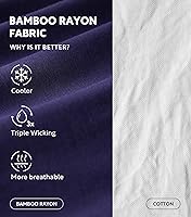 Vista 2 de DAVID ARCHY - Pantalones cortos de pijama para hombre de bambú y rayón, cómodos, transpirables, con bolsillos, para dormir, pack de 2