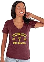 Vista 1 de Blue 84 NCAA Camiseta de mujer de tres combinaciones con mascota