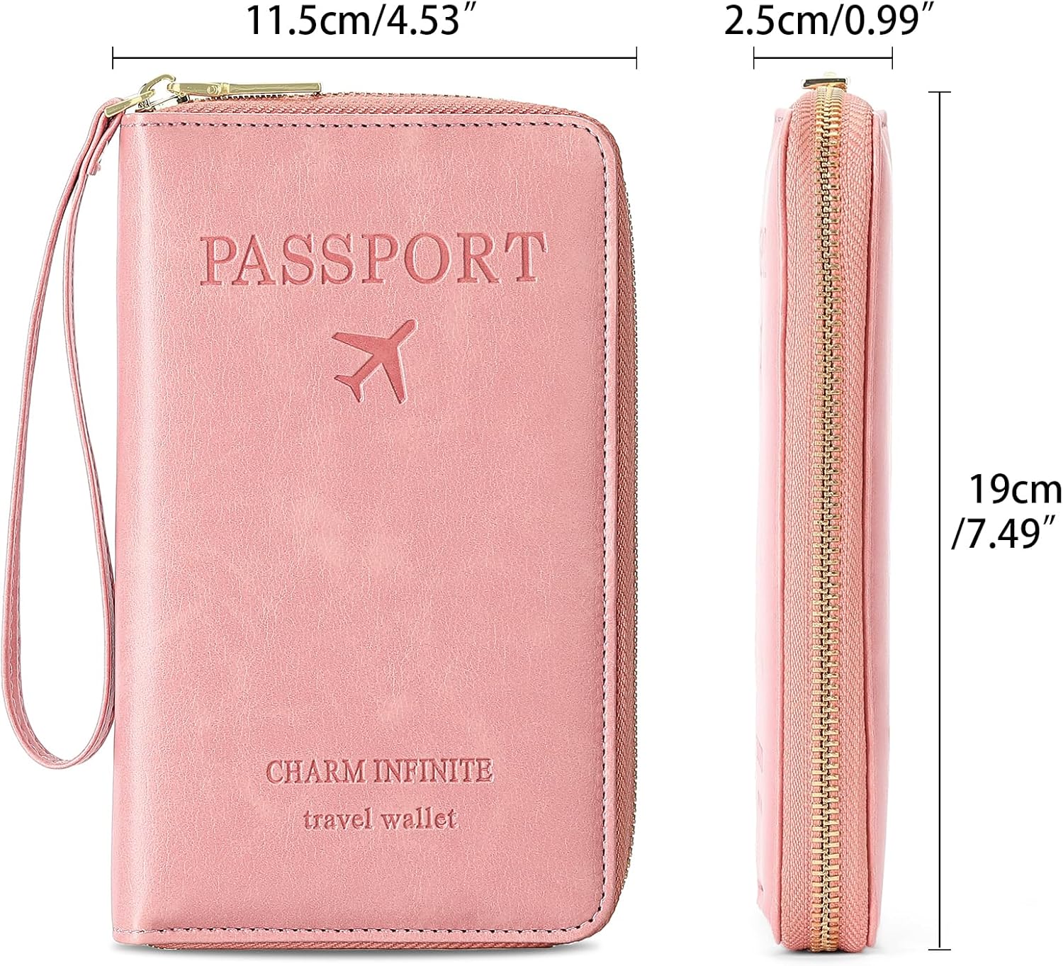 Leather RFID Blocking Passport Holder Travel Wallet, Passport Cover/Travel Wallet for Women/Men with - Image 4