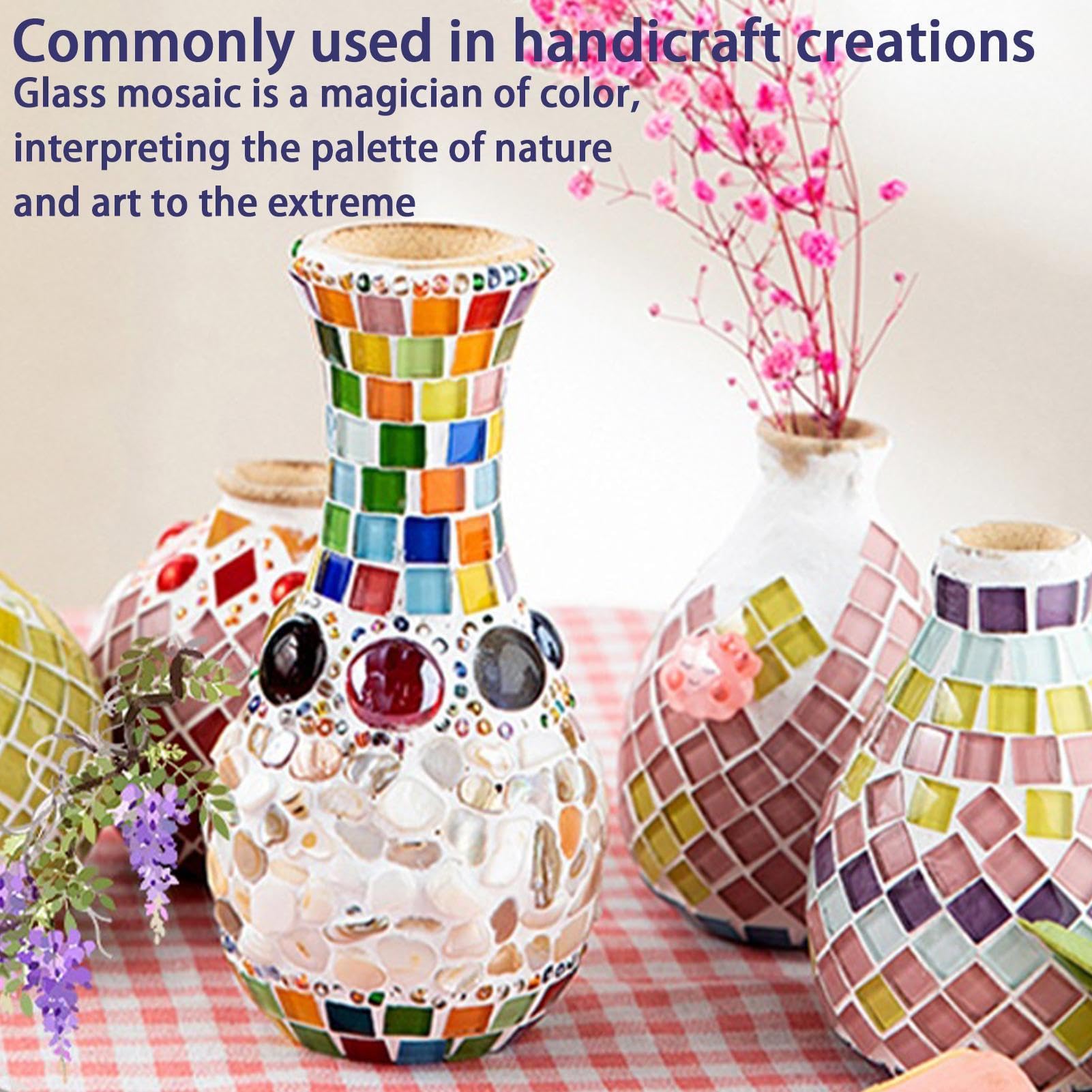 Tesela De Mosaico 1100 Piezas de Colores Mixtos para Manualidades y