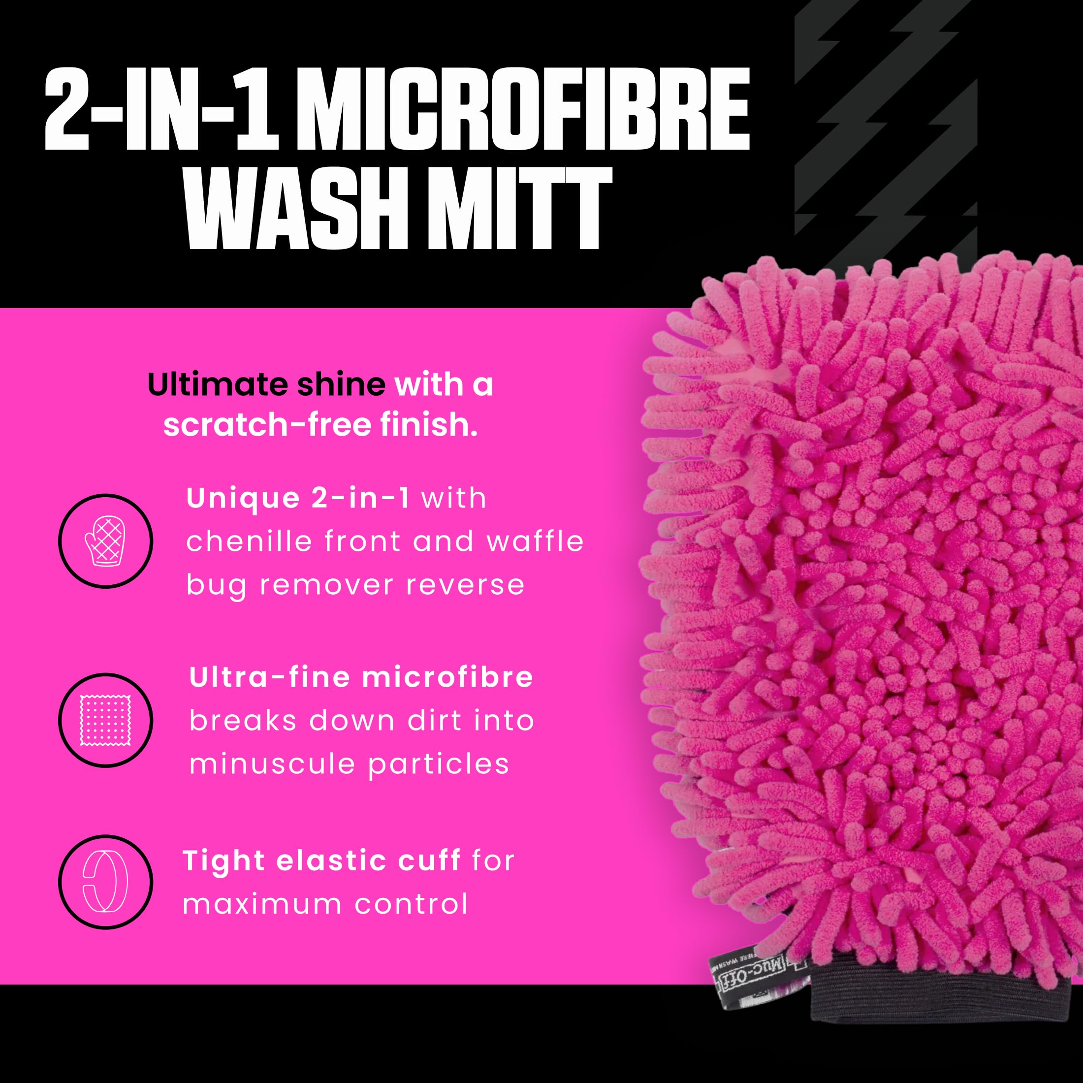 Muc Off Unisex 20411 Rękawica 2 w 1, Różowy