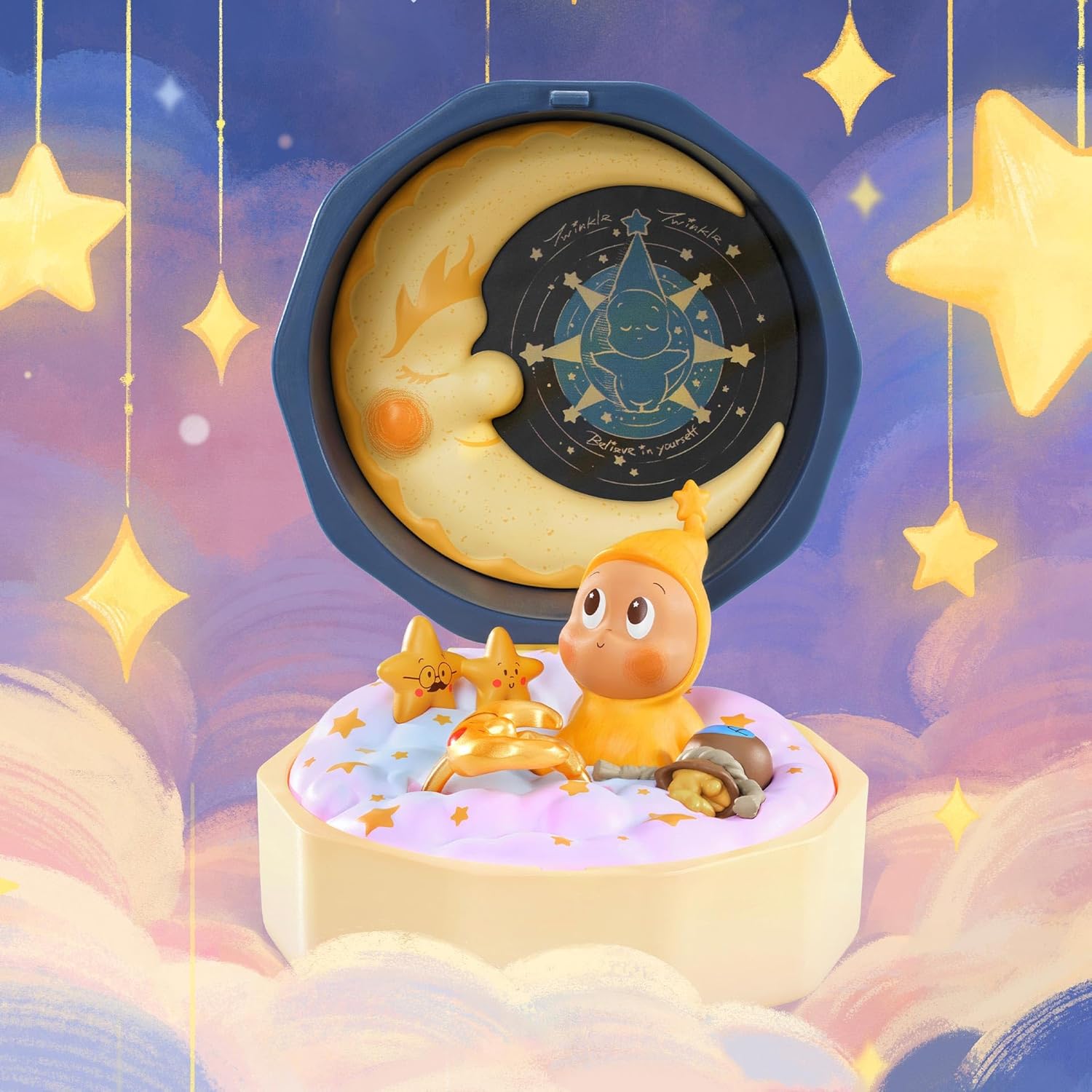 POP MART Romantic Ring Box Series 4 Scene Sets Blind Box Figures, Collectible Toys Home Decorations, Holiday Birthday Gifts for Girls and Boys, Whole Set