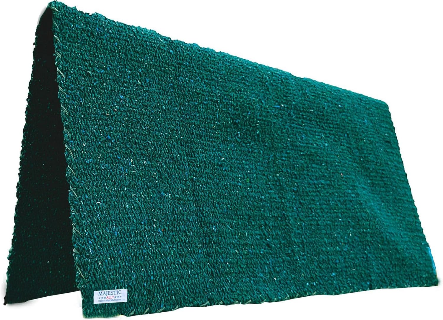 Majestic Ally Solid Color 34"x 36" Traditional Acrylic Saddle Blanket with Hemline Edges-3.7 lbs (Hunter Green)