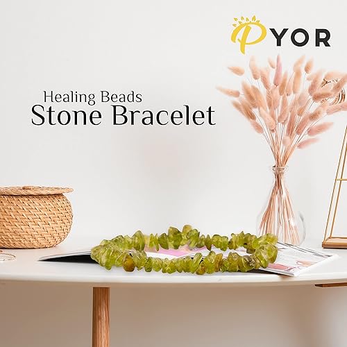 Vista 50 de PYOR Crystal Beads Bracelet Natural Gemstones Chakra Healing Crystals Charm Bracelets Wealth Prosperity Stone Spiritual Gift