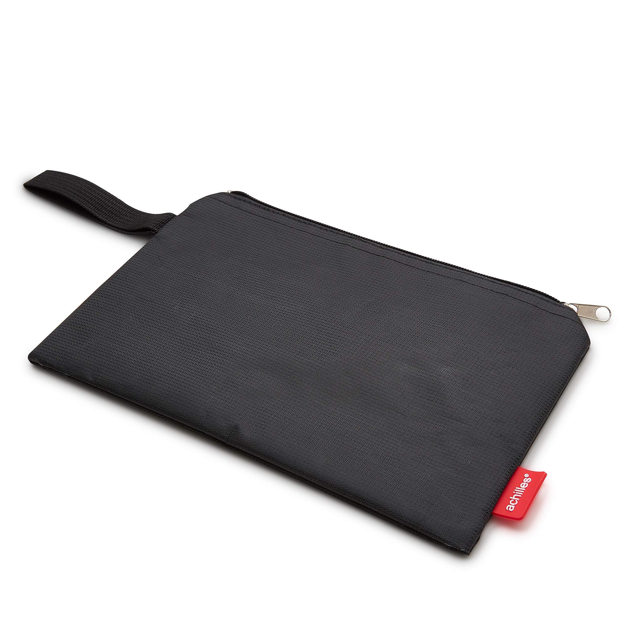 Achilles Bolsa de Dinero Tejido Resistente con Correa de Transporte Negro 25x17cm