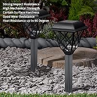 Vista 5 de 8 piezas de estaca de antorcha de 8.26 pulgadas, estaca de luz de sendero de plástico, repuesto de luz de sendero, estaca solar de plástico ABS