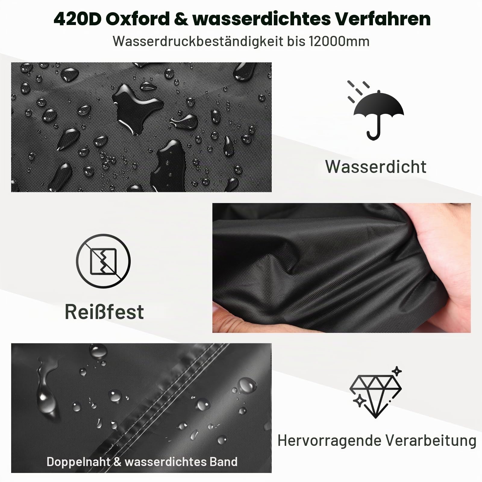 Gewichtbank-Abdeckung, Heavy Duty 420D Oxford Trainingsbank-Schutzbezug wasserfest für Outdoor & Heimstudio – Ganzwetter-Schutzbezug für Klimmzugbretter, Flachbank-Hantelbänke & Fitnessgeräte Indoor