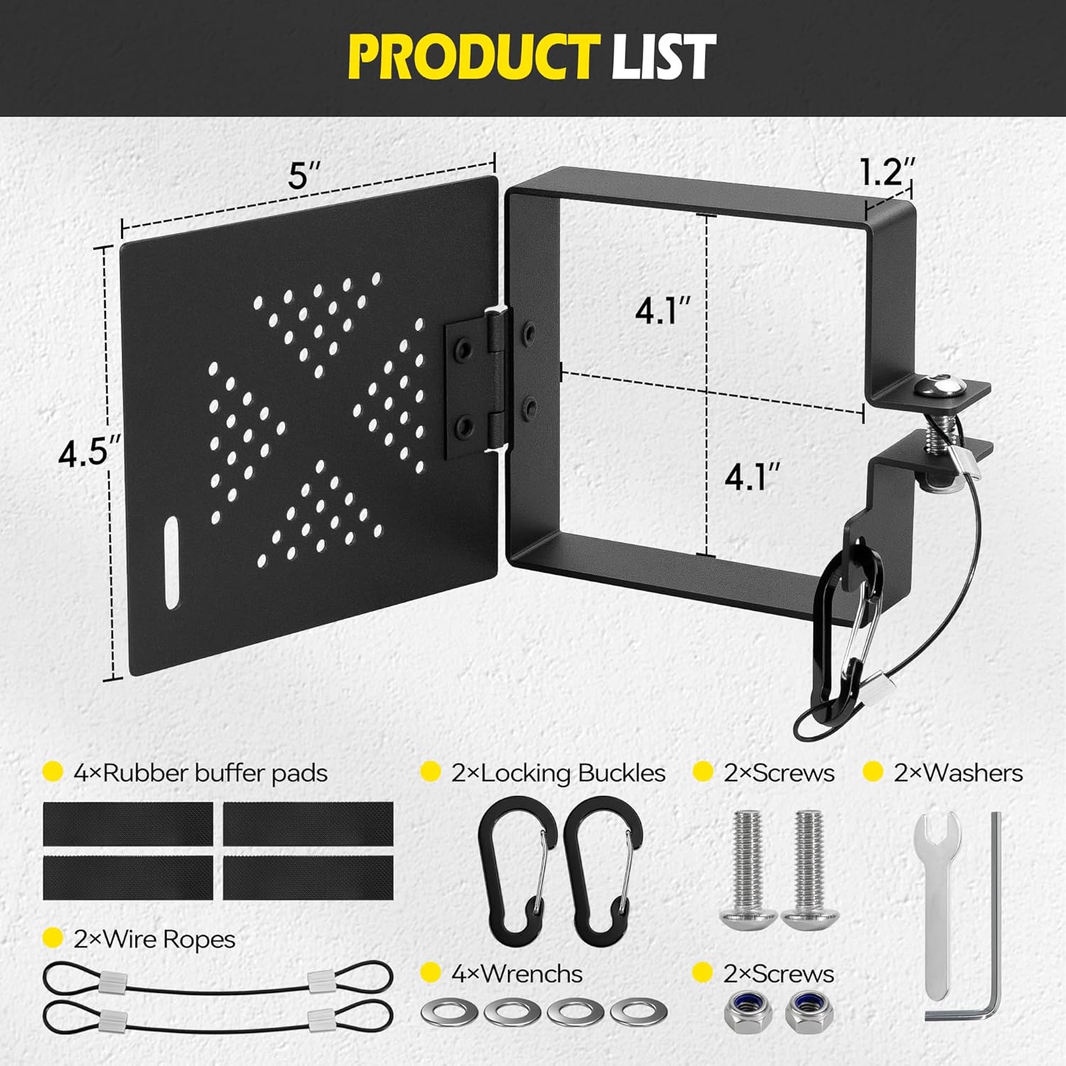 Aluminum RV Bumper End Cap - 2PCS Camper Bumper End Caps Fits for 4" Square Travel Trailer Bumpers, Secure Sewer Hose Storage, Rv Weather-Resistant Accessories for Outside