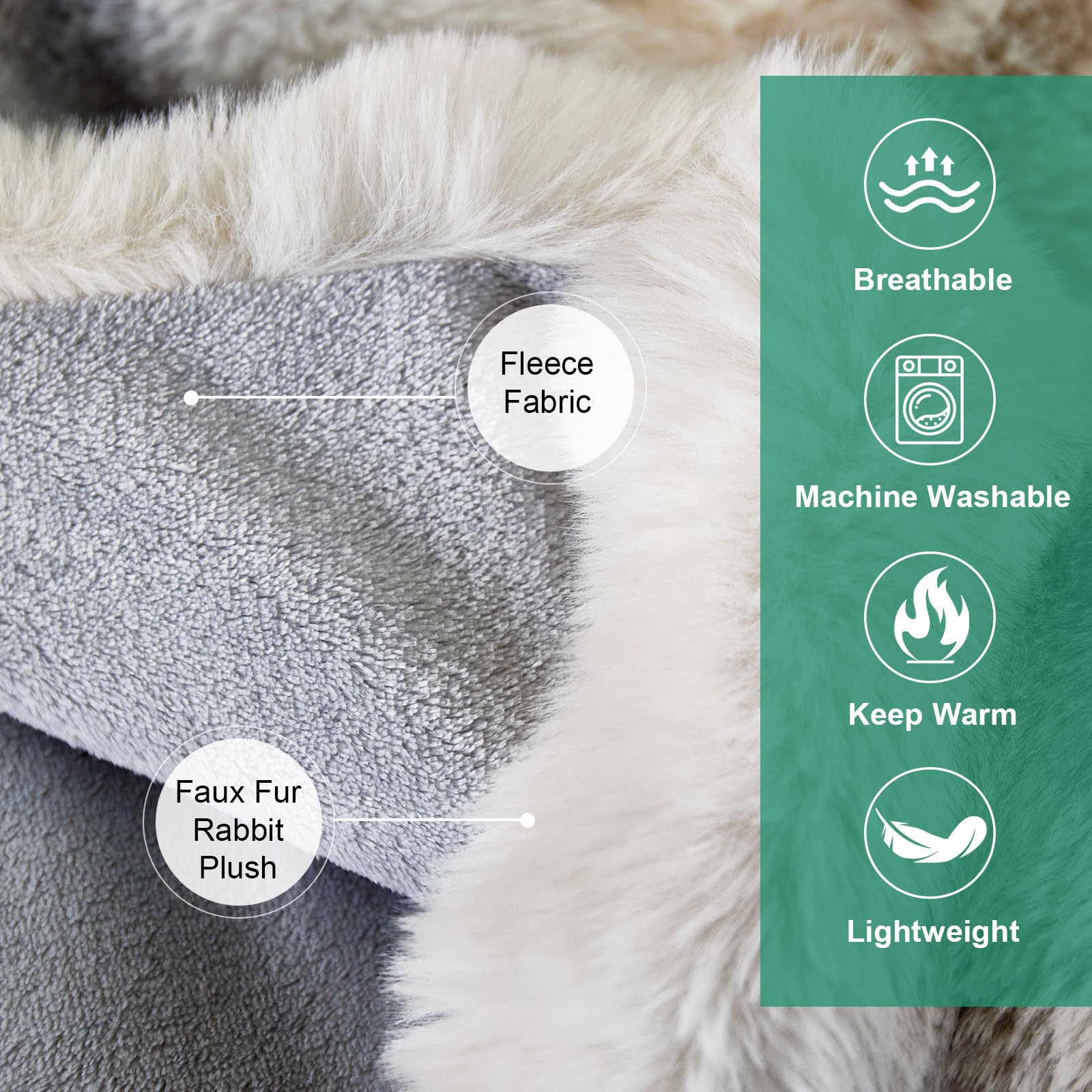 Colin Pluche Deken | Superzachte Winter Plaid voor Slaapkamer & Woonka