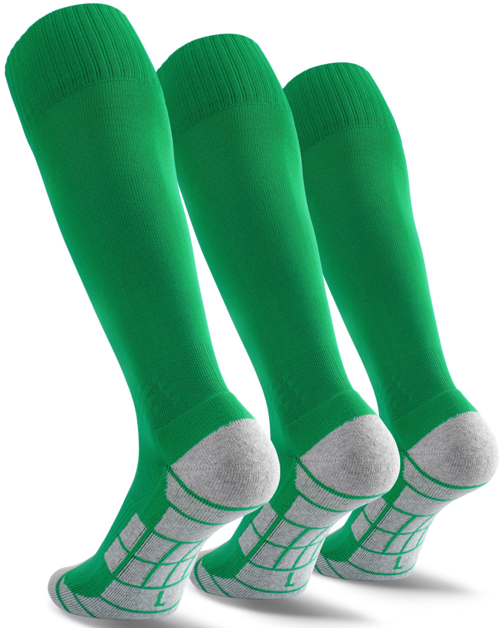CWVLC Soccer Socks (1/3/5 pairs) Team Sport Knee High Socks for Adult Youth Kids