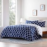 Linenspa All Season Hypoallergenic Down Alternative Microfiber Comforter, Pink Polka Dots, Oversized Queen