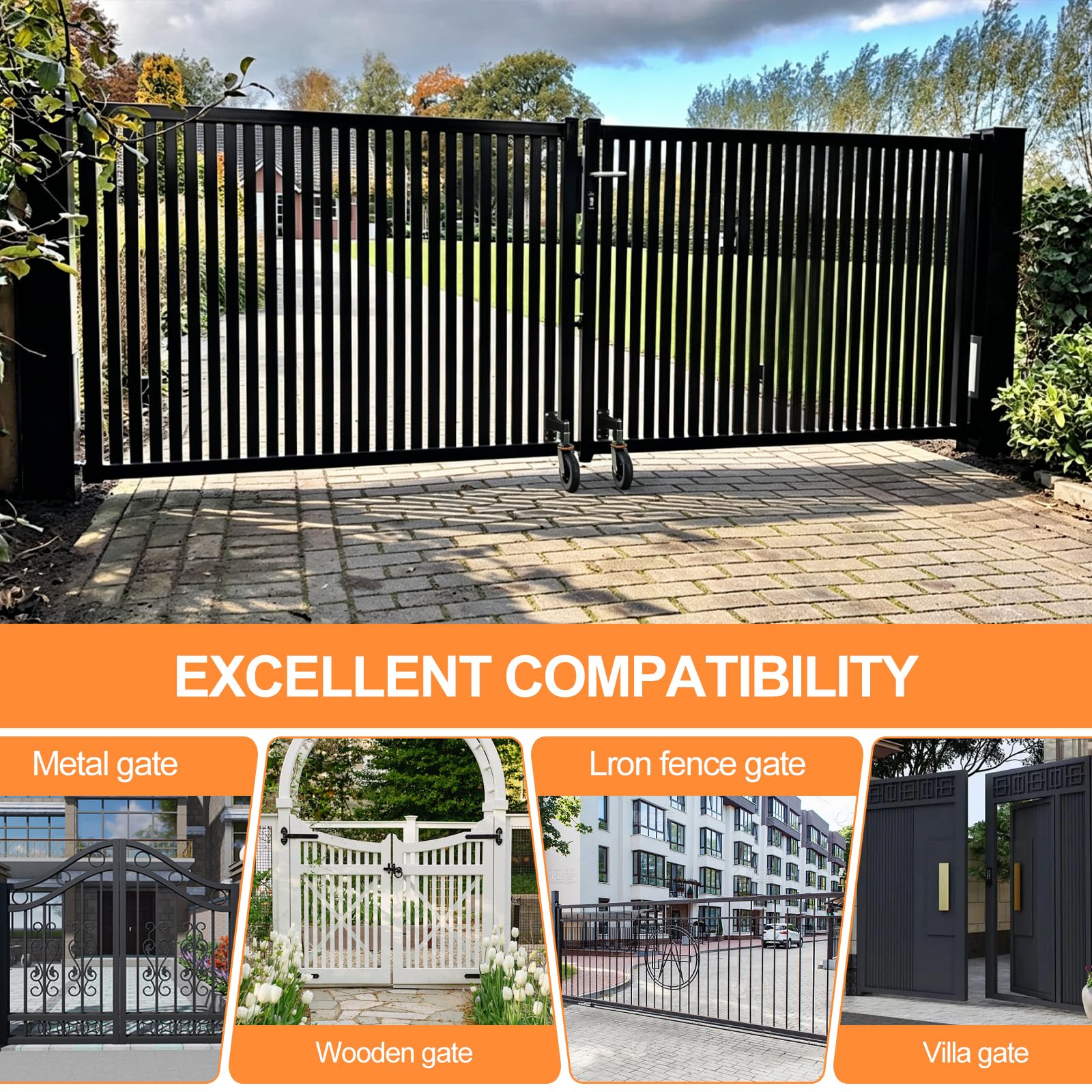 CPROSP 2PCS Rueda de Puerta 15 cm con Muelle Amortiguador, Capacidad 230 Kg | Especificaciones: 2PCS Rueda de Puerta 15 cm con Muelle Amortiguador, Capacidad 230 Kg