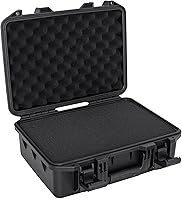 Vista 14 de Estuche de transporte duro impermeable, caja de almacenamiento a prueba de golpes con espuma personalizable, caja de herramientas protectora