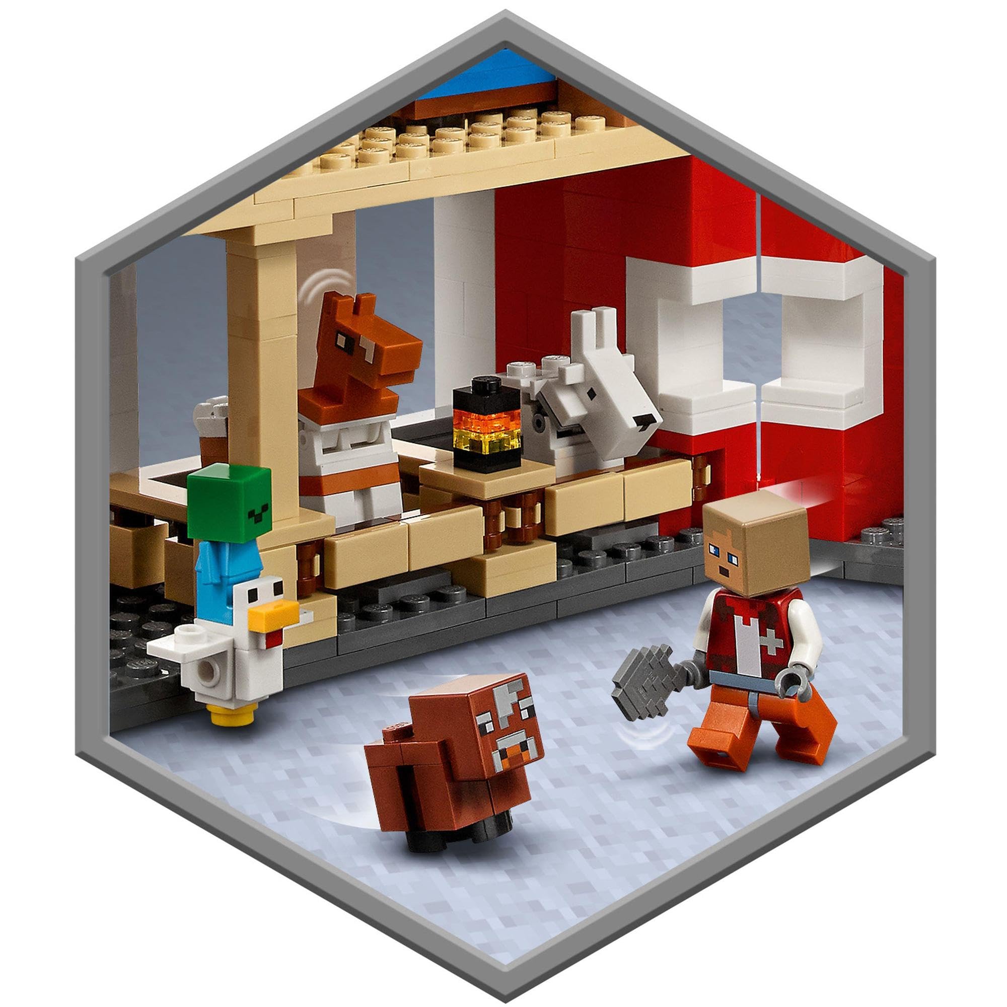 Amazon.co.jp: レゴ(LEGO) マインクラフト 赤い馬小屋 21187 おもちゃ  
