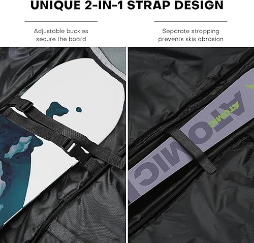 Miniatura 3 de Snowboard Bag 7MM Padding Snowboard &Ski Bag Premium 900D Unisex Board Bag- Snowboard Travel Bags for Flying, Holds Helmet, Board, Boots, & More