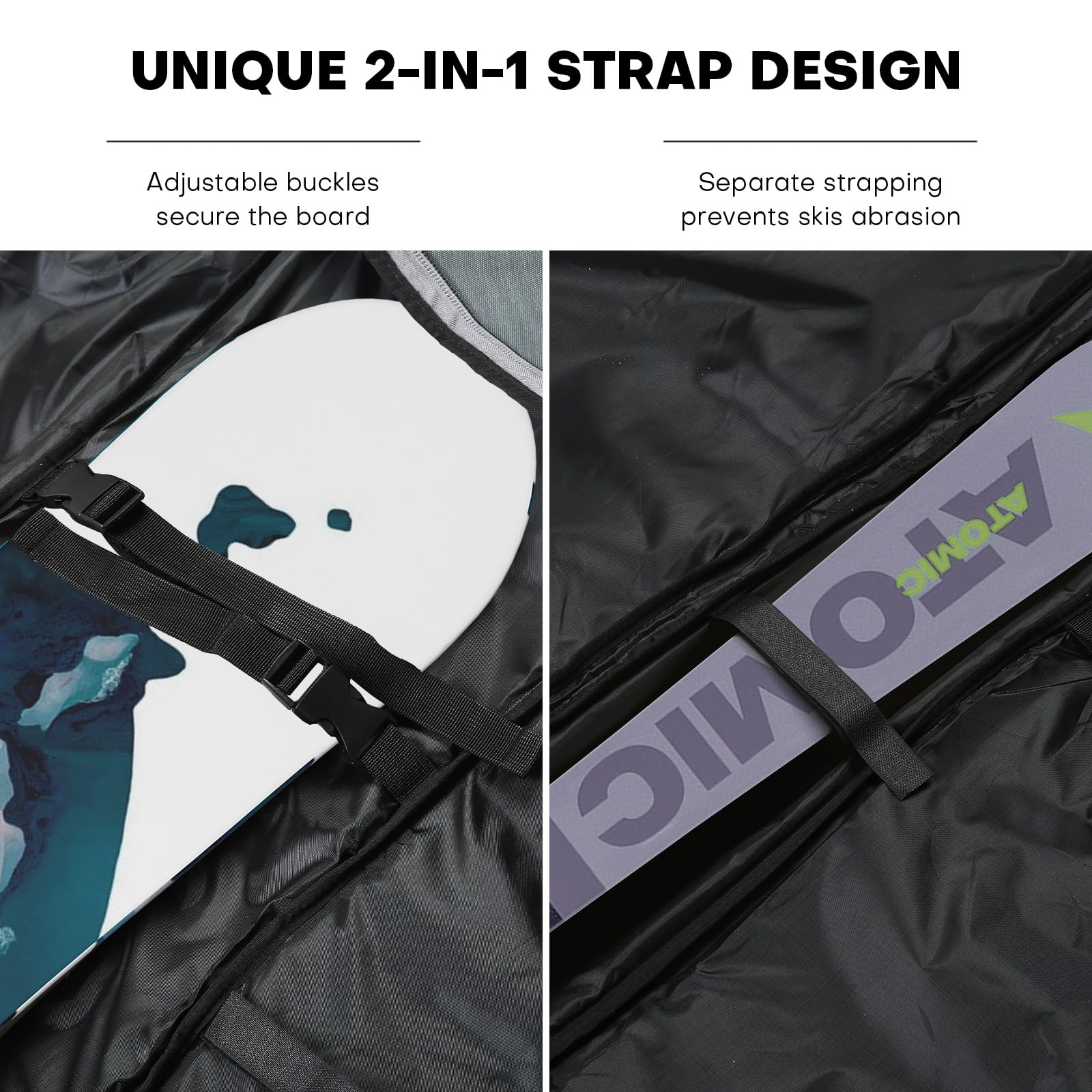 OutdoorMaster Bolsa de Snowboard 900D Resistente al Agua con Correa