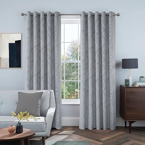 always4u Cortinas de terciopelo en relieve, hojas de plátano, cortinas de terciopelo floral para sala de estar, dormitorio, 2 paneles plateados, 52 always4u Cortinas de terciopelo en relieve, hojas de plátano, cortinas de terciopelo floral para sala de estar, dormitorio, 2 paneles plateados, 52