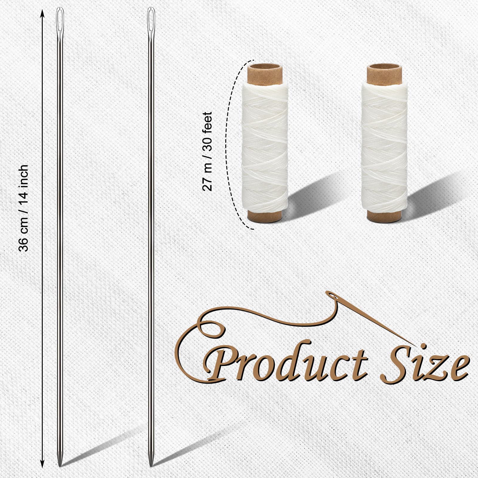 NBEADS 10-teiliges Lei-Nadel-Set - Inkl. 6 Nähnadeln & 4 Rollen Lei-Schnur Für Blumenkränze
