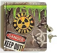 Vista 1 de Playhouse Radioactive Glow in The Dark Lock & Key Lined Page Diary for Kids